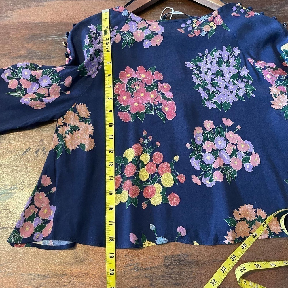 NWT ZARA Trafaluc Collection Women's Floral Cropped Top Size XS - Picture 9 of 10